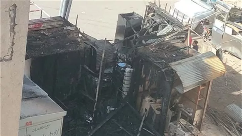 اندلاع حريق هائل بمحل ملابس في مغاغة بالمنيا