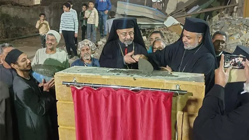 بعد قرار التقنين..  بطريرك الكاثوليك يضع حجر أساس كنيسة العذراء بالأقصر