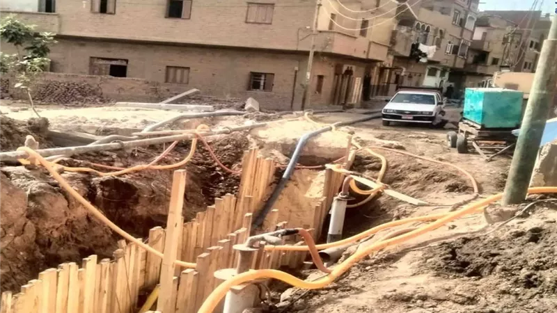 «مياه الشرب» بسوهاج تنفذ أعمال إصلاح هبوط 3 خطوط صرف صحي كبرى