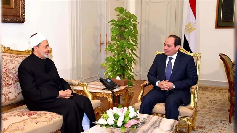 شيخ الأزهر للرئيس السيسي: أدعو الله أن يوفقكم ويسدد خطاكم