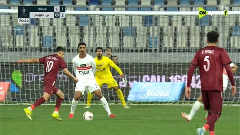 بهدف عالمي.. بلحاج يضيف الهدف الثاني لسيراميكا أمام الزمالك 