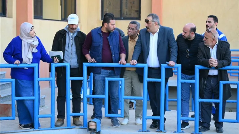 رئيس مياه القناة يتفقد محطة المستقبل ويوجه بخطة شاملة للتطوير