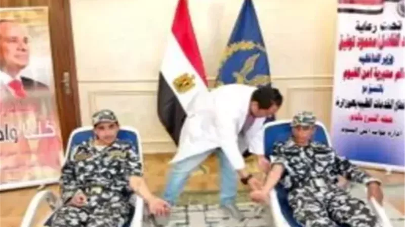 أمن الفيوم يطلق حملة إنسانية كبرى للتبرع بالدم دعما للمرضى والمصابين