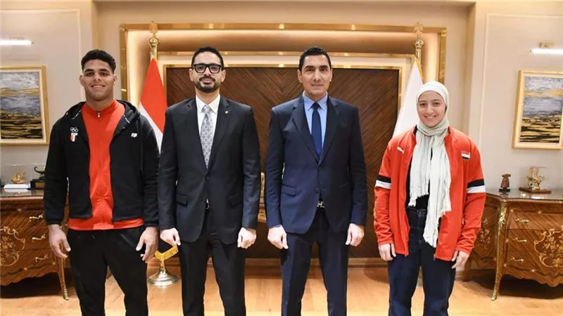 كأس العالم للجودو.. وزير الشباب والرياضة يكرم صفا سليمان وعمر الرملي