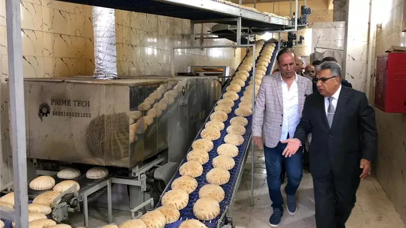 محافظ الدقهلية يتابع انتظام العمل بمخبز المحافظة الكبير بالمنصورة