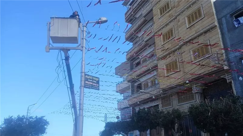 وحدات إضاءة جديدة وتأمين الوصلات الكهربائية لتعزيز الرؤية الليلية ببلطيم 