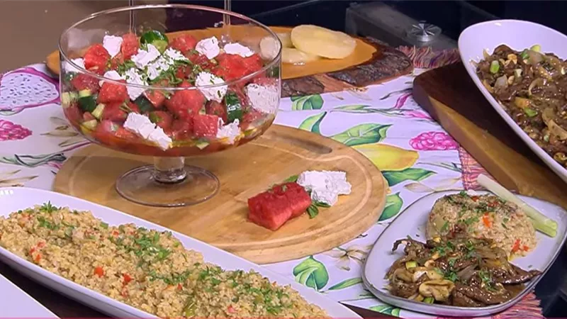 إفطار اليوم.. شرائح اللحم بدبس الرمان مع الفريك والمشروم