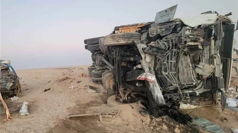 دماء على الأسفلت.. مصرع 11 شخصًا في حادث مروع باليمن