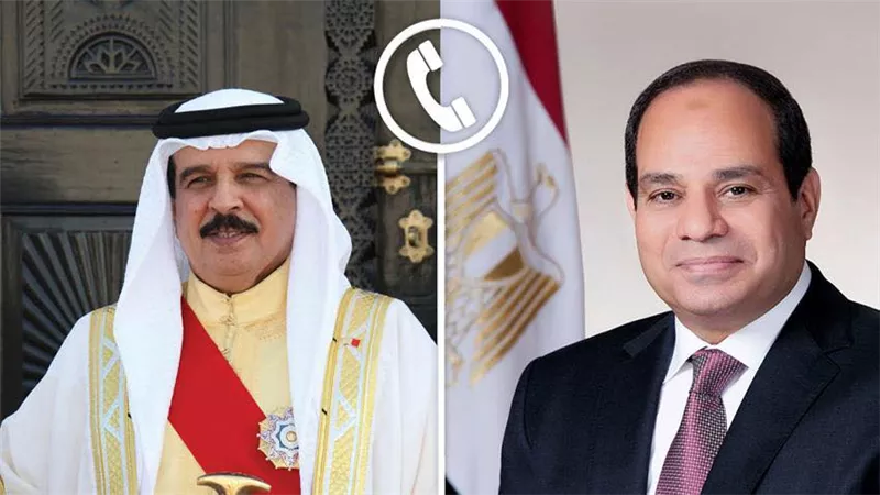 الرئيس السيسي يجري اتصالا بملك البحرين عقب الاعتداء الإيراني