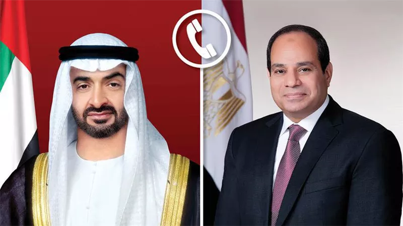 الرئيس السيسي لمحمد بن زايد: مصر ترفض انتهاك سيادة الدول العربية