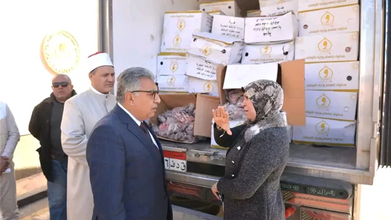 محافظة الدقهلية تتسلم 5 أطنان من لحوم صكوك الإطعام لتوزيعها على المستحقين