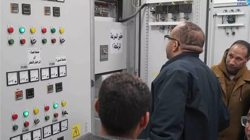 رئيس مياه سوهاج يتفقد محطات ساقلتة