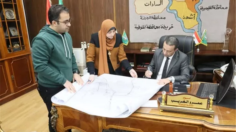 محافظ المنوفية يعتمد خرائط تحديث مدن شبين الكوم وقويسنا وأشمون وبركة السبع