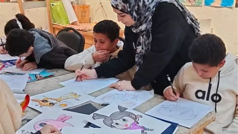 إستمرارا ورشة رسم الشخصيات الكرتونية بقصر ثقافة طهطا