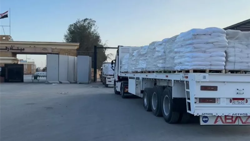 الهلال الأحمر المصري يدفع بأكثر من 2.865 طنًا من المساعدات الغذائية 