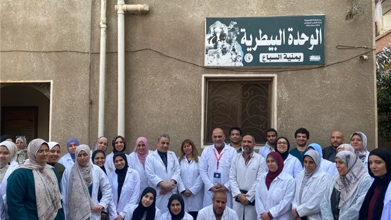 قافلة بيطرية مجانية بقرية منية السباع تقدم العلاج والتوعية لأهالي بنها