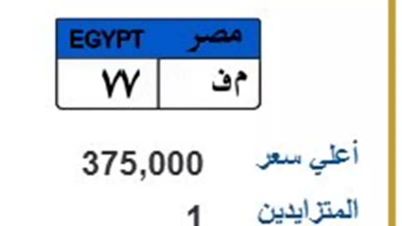 بمشاركة مزايد واحد.. لوحة 