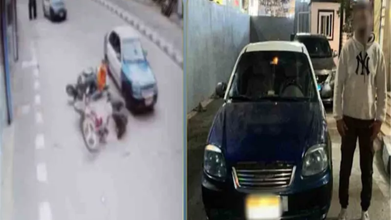 حادث مروع في طنطا.. سائق تاكسي يصدم دراجتين ناريتين ويهرب والأمن يضبطه