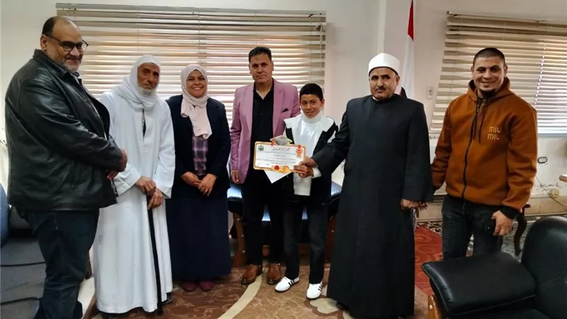 علي علاء يحصد المركز الأول في المسابقة القرآنية للأزهر بالتل الكبير
