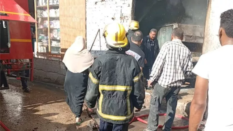 إخماد حريق هائل في مخبز سياحي بالمنوفية دون وقوع إصابات | صور