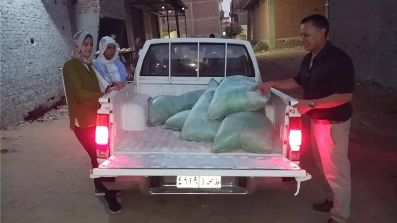 ضبط ٤ أطنان وربع دقيق بلدي مدعم قبل بيعه بالسوق السوداء بالإسماعيلية 