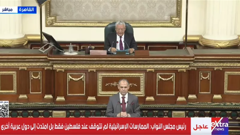رئيس مجلس النواب يهاجم إسرائيل: لا ترى فى السلام إلا ضعفا (فيديو)