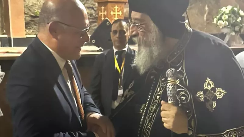 النعماني يشارك فى حفل استقبال البابا تواضروس الثاني بدير السيدة العذراء بأسيوط