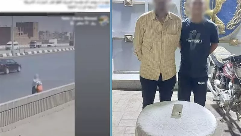 القبض على لصين خطفا حقيبة سيدة أعلى الطريق الدائري