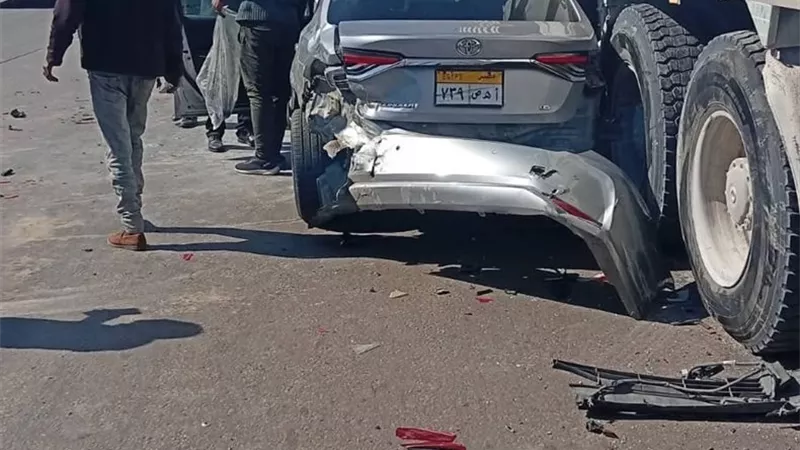 إصابة 5 أشخاص في حادث تصادم 13 سيارة بالإسكندرية الصحراوي 