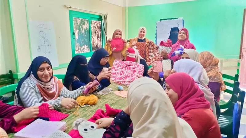 ختام ورشة عمل التريكو لفتيات «شباب كفر الشيخ» بمركز شباب قبريط