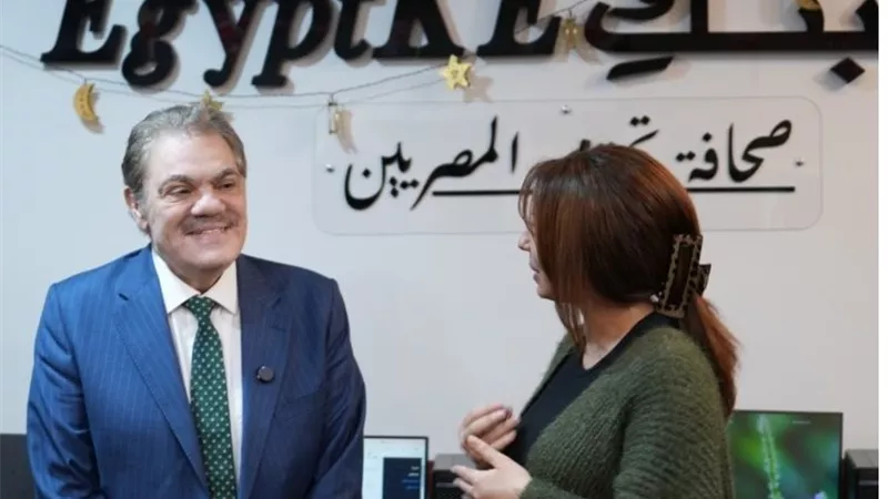 رئيس الوفد يزور باستيت كميديا وقصواء الخلالي تستقبله ويلتقي صحفيي إيجبتك