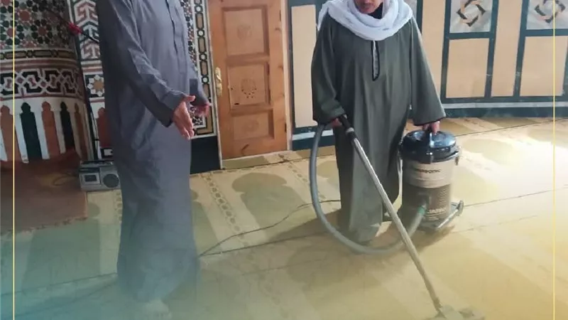 أوقاف كفر الشيخ تواصل حملات نظافة وتعقيم وتطهير المساجد
