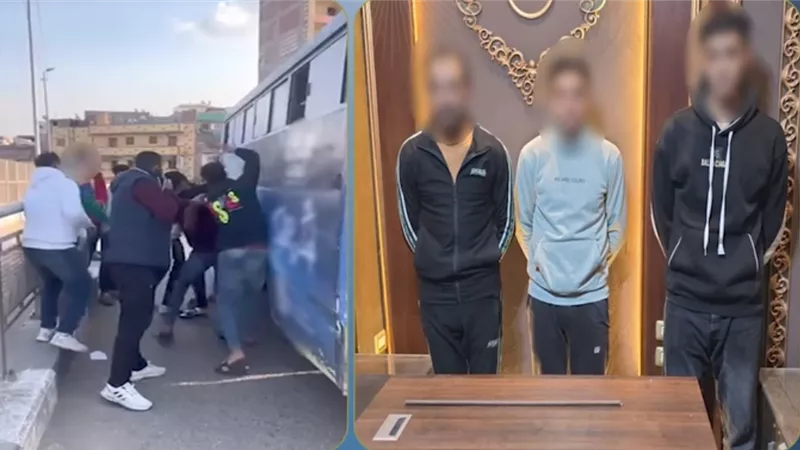 خلاف مروري يتحول إلى مشاجرة أعلى كوبري بطنطا وضبط المتورطين