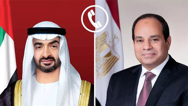 الرئيس السيسي لمحمد بن زايد: دعم مصر الكامل للإمارات ضد اعتداءات إيران
