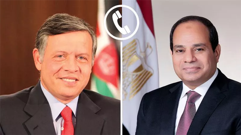 الرئيس السيسي للملك عبد الله الثاني: تضامن مصري كامل مع الأردن