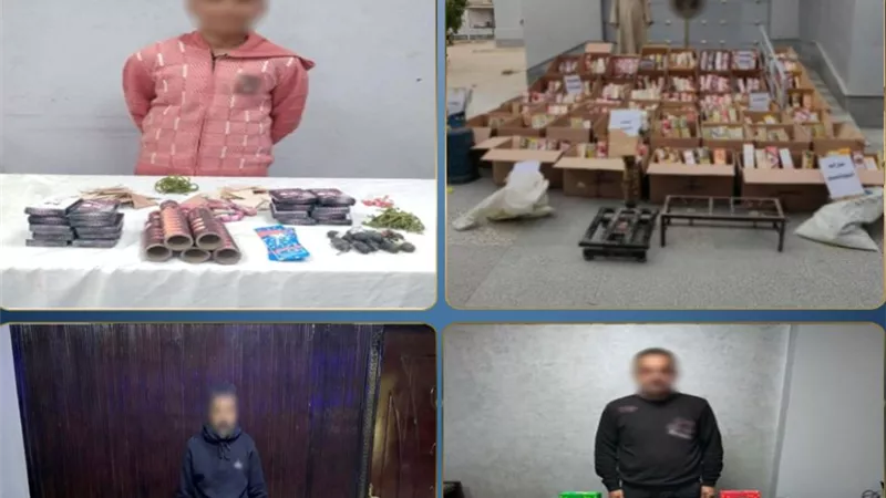 92 قضية وضبط 1.5 مليون قطعة ألعاب نارية في حملات أمنية موسعة
