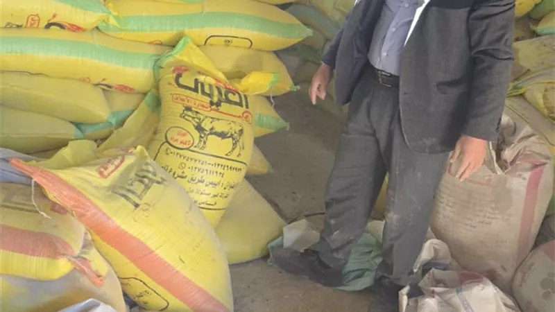 ضبط أعلاف مجهولة المصدر وتشغيل مدشة حبوب بدون ترخيص بالإسكندرية 
