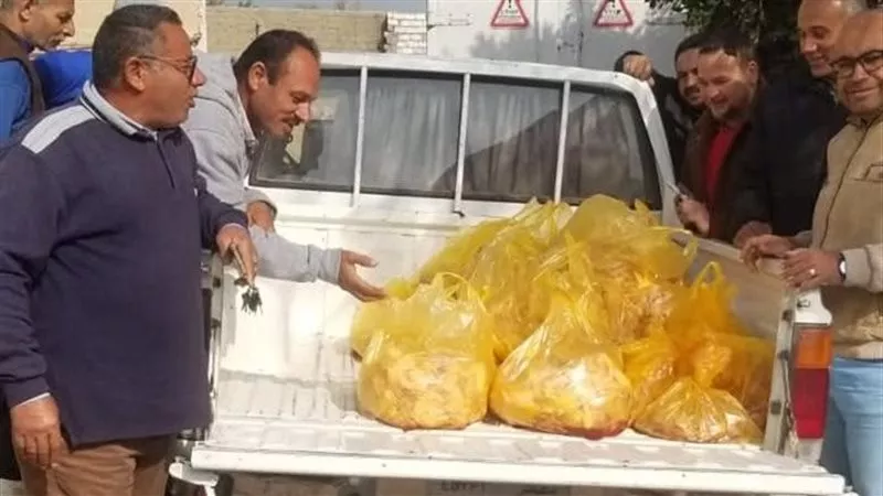 تحرير 206 مخالفة وضبط 200 كيلو دواجن فاسدة خلال حملة تموينية