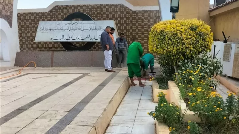 المنيا ترفع درجة الاستعداد القصوى للنظافة والتجميل استعدادًا لعيد الفطر 