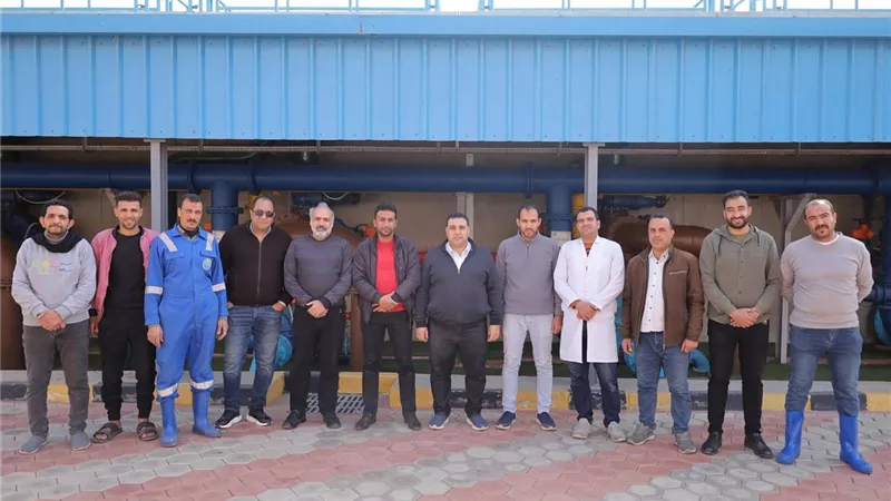 «التراس» يتفقد محطة مياه كوم القناطر بأبو حمص ويؤكد جاهزية التشغيل 