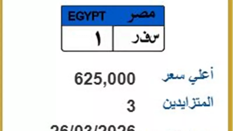 بـ 625 ألف جنيه.. لوحة 