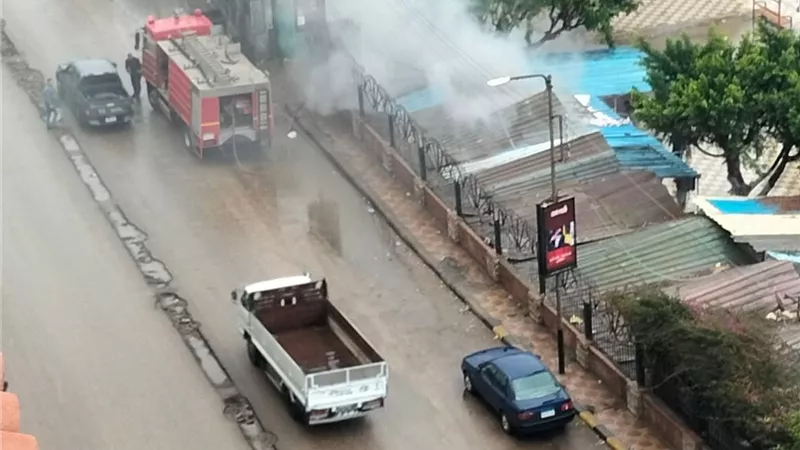 حريق بمحل عصير في حديقة الأسرة والطفولة بمدينة دسوق بسبب ماس كهربائي