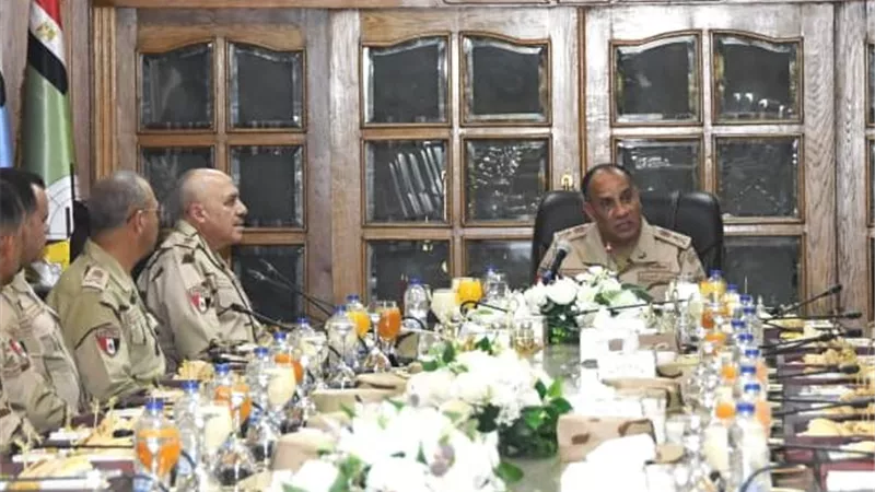 وزير الدفاع والإنتاج الحربي يلتقي عددًا من مقاتلي الجيشين الثاني والثالث