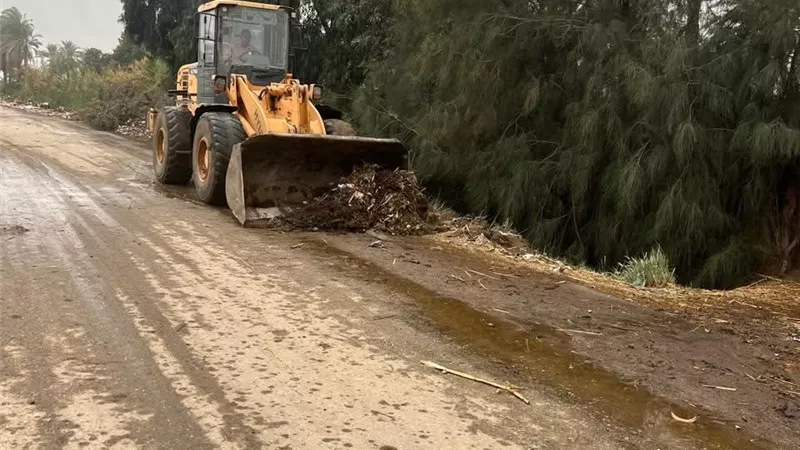 استجابة سريعة بالمنيا.. رفع عمود إنارة لفتح طريق طراد النيل أمام المارة