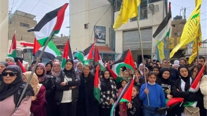 وقفة جماهيرية في مخيم «الجليل» رفضًا لتشريع إعدام الأسرى الفلسطينيين
