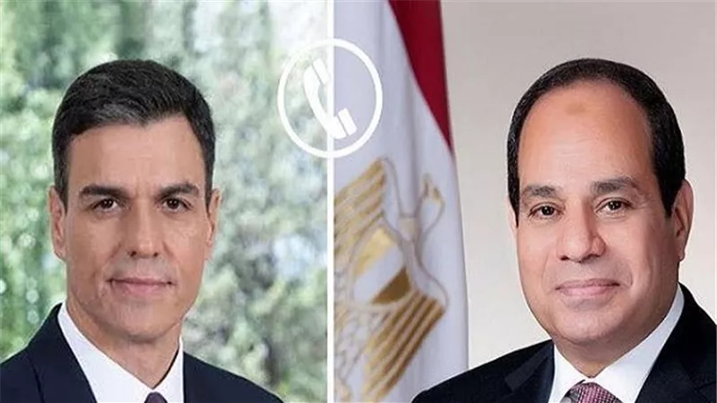 الرئيس السيسي يبحث مع رئيس وزراء إسبانيا وقف الحرب وتعزيز التعاون المشترك