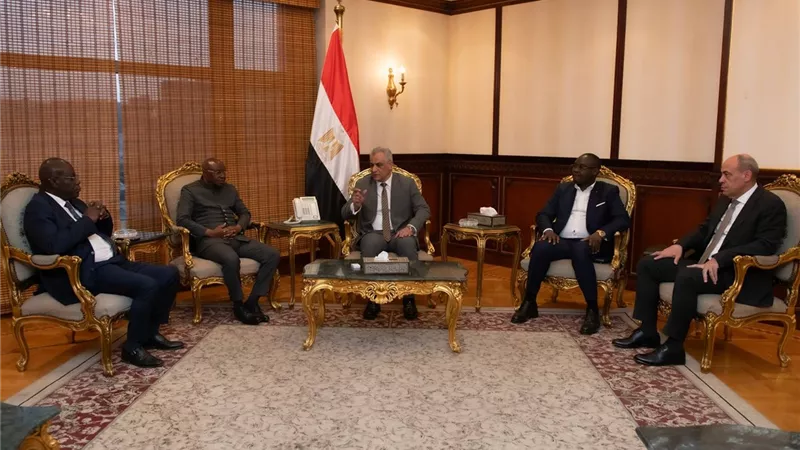 وزير الإنتاج الحربي يستقبل وفد رفيع المستوى من جمهورية أفريقيا الوسطى