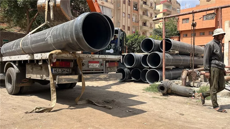 مياه القناة: بدء أعمال التجهيز لإحلال وتجديد محطة رفع بأرض الجمعيات
