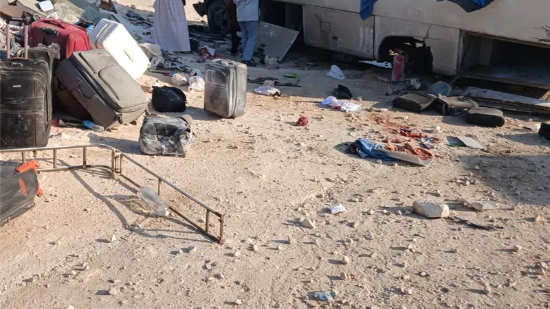 ننشر أسماء مصابي حادث أتوبيس صحراوي المنيا الشرقى 