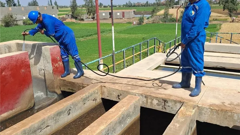 مياه كفر الشيخ: بدء أعمال التطهير بمحطة 